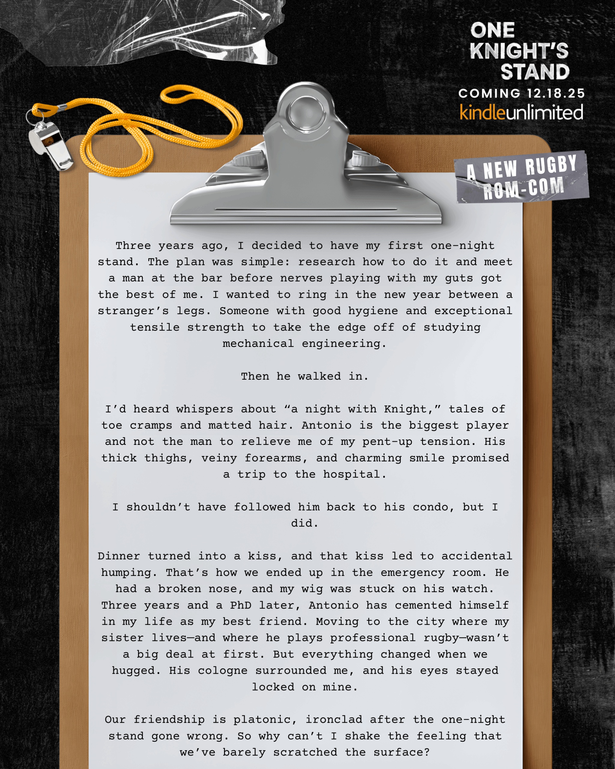 One Knight's Stand rugby romance blurb