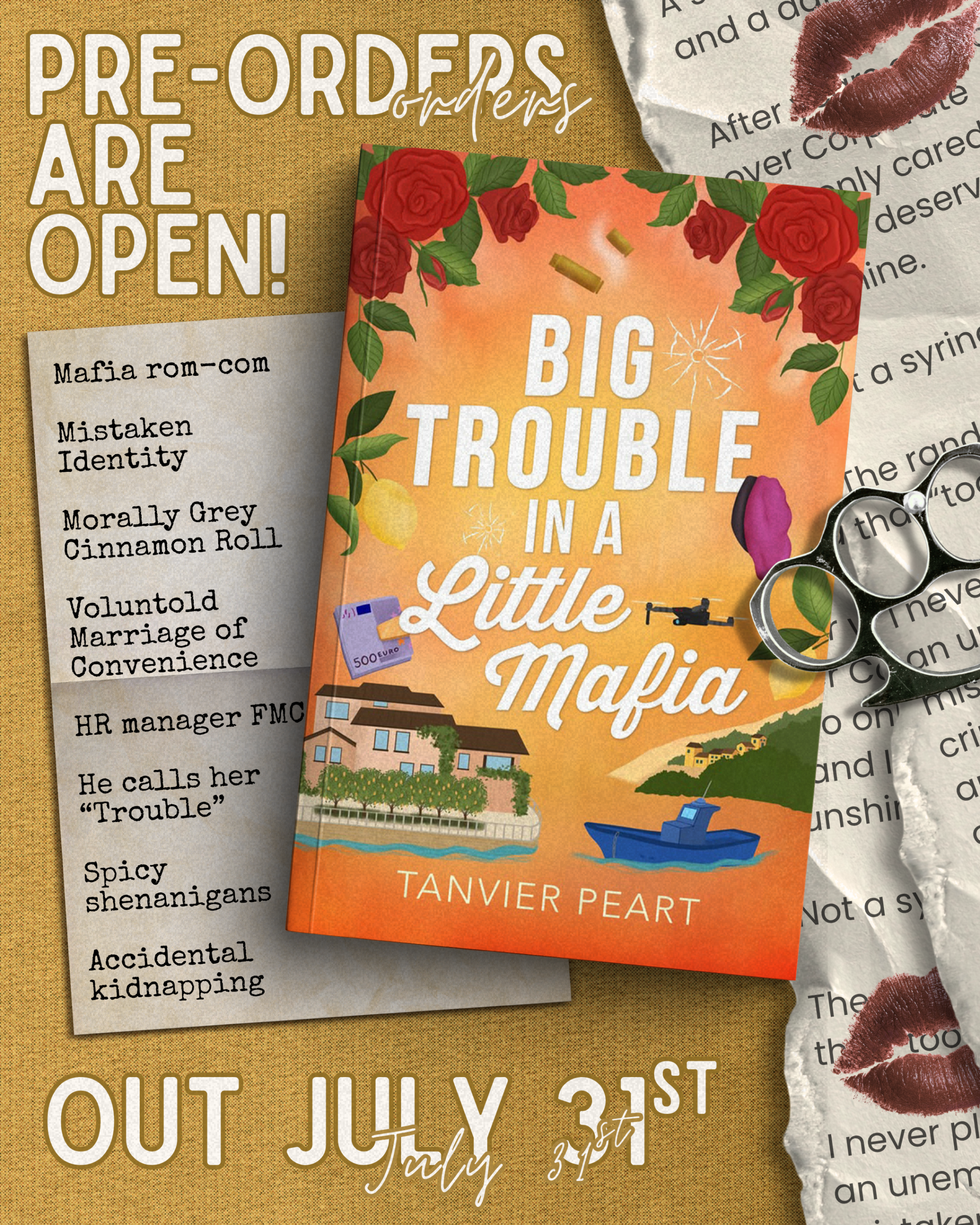 Big Trouble in a Little Mafia dark mafia rom-com by Tanvier Peart
